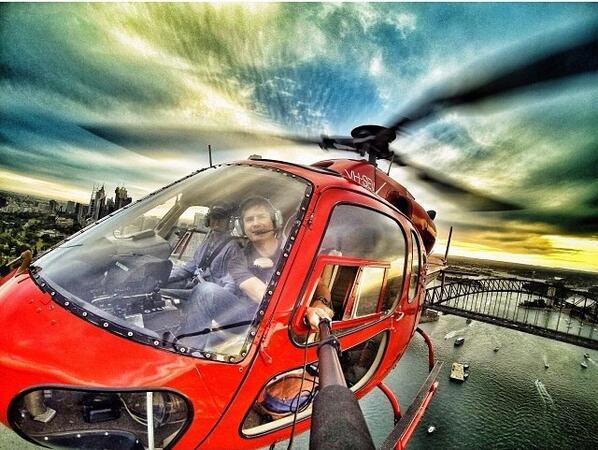 Selfie iz helikoptera