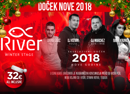 Docek Nove godine Beograd 2018 Splav River