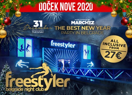 Docek Nove godine Beograd 2020 splav Freestyler baner