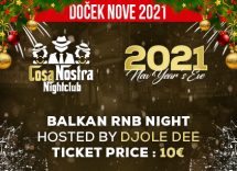 Klub Cosa Nostra doček Nove godine 2021 Beograd