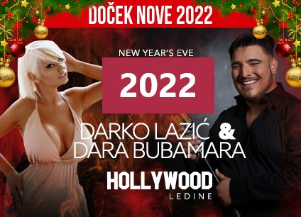 Svečana sala Hollywood Ledine doček Nove godine 2022 Beograd