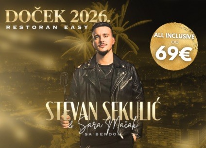 Restoran Easy Ada Ciganlija doček Nove godine 2026 Beograd Stevan Sekulić